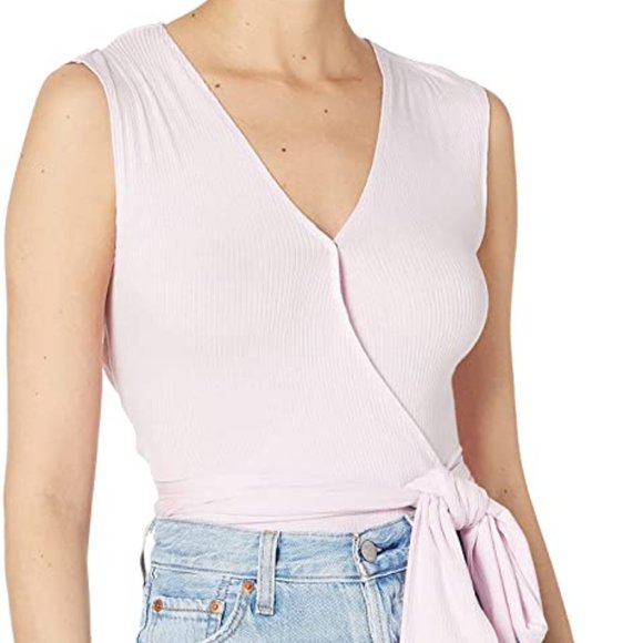 BCBGeneration Tops - BCBGeneration Surplice Knit Bodysuit in Lilac Large NWT